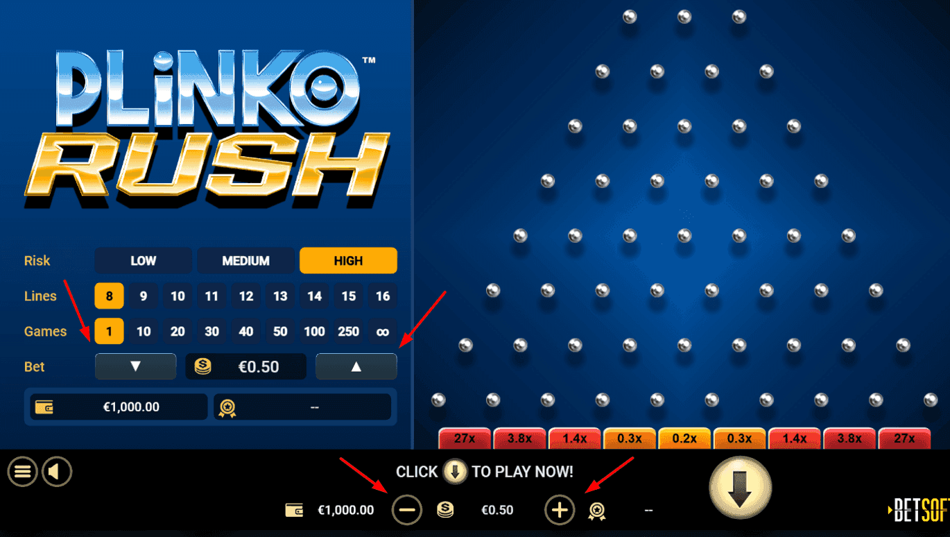 Step 1: Choose Your Bet Size