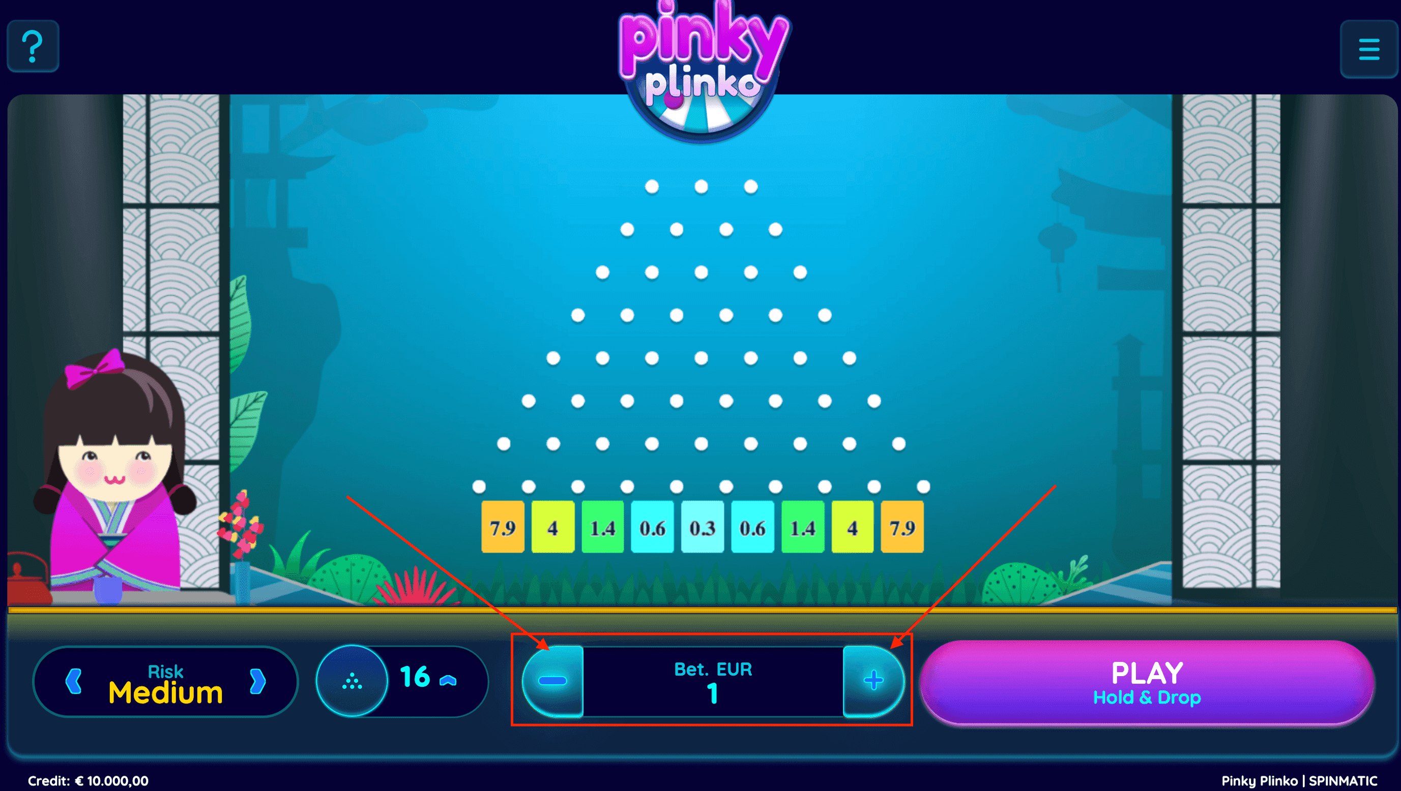 Step 1: Choose Your Bet Size