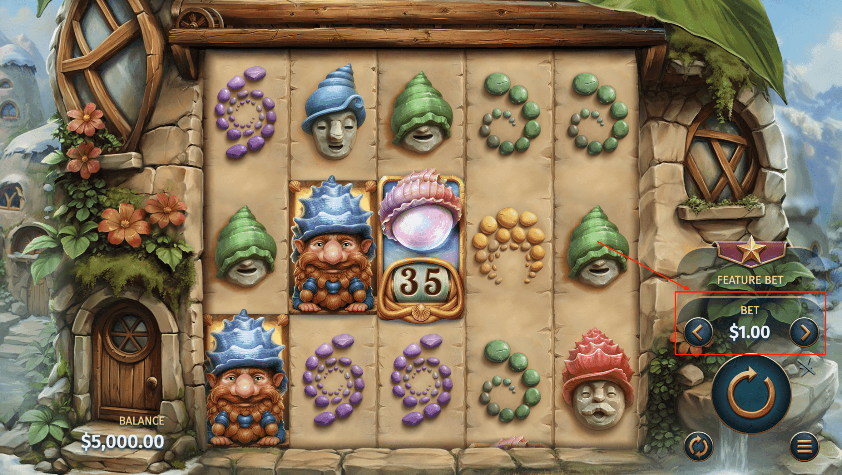 Step 1: Choose Your Bet Size in Game Pond of Plinko