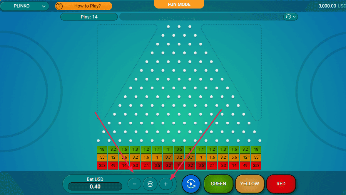 Step 1: Choose Your Bet Size