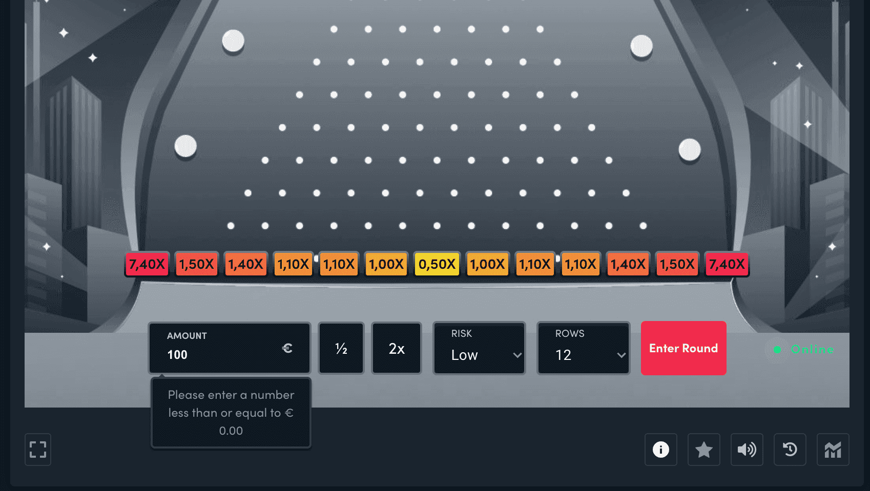 Step 1: Choose Your Bet Size