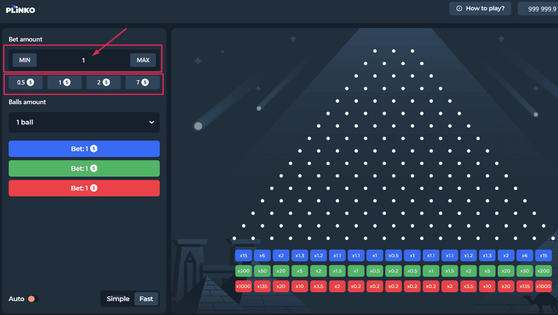 Step 1: Set Your Bet Size