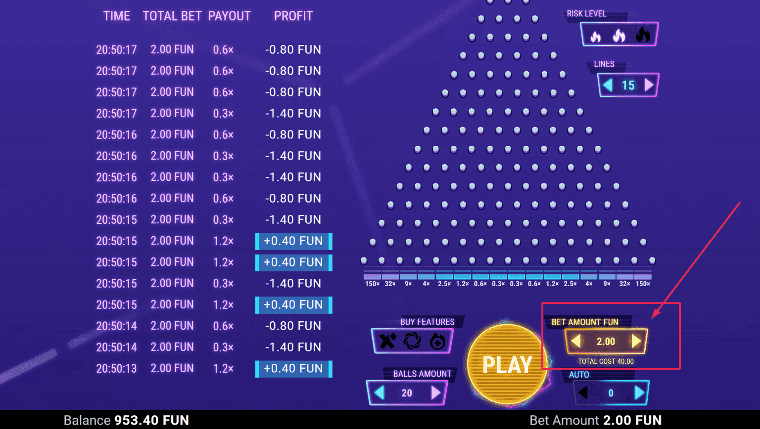 Choose Your Bet Size