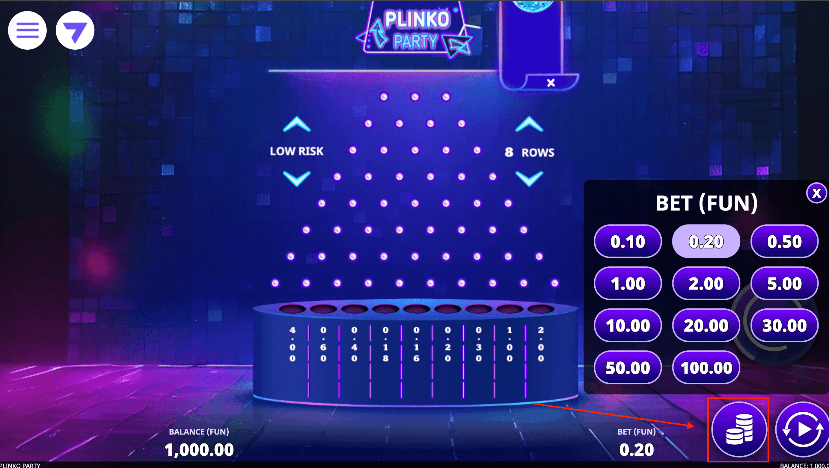 Step 3: Set Your Bet Amount