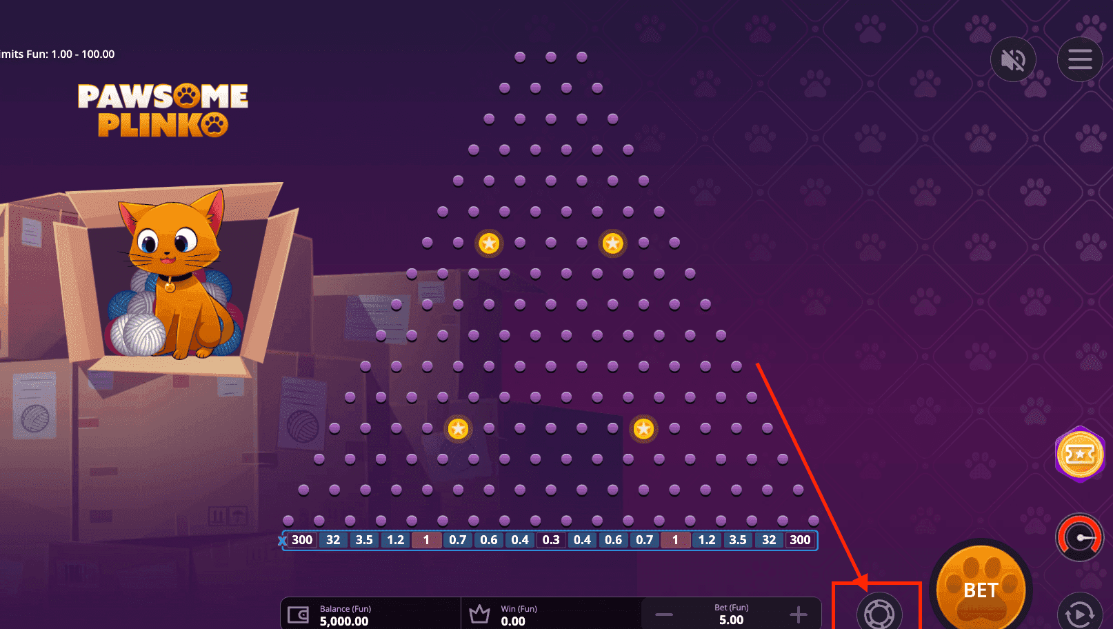 Pick play options – on the right panel you can toggle Turbo, open Auto Play, or Buy Free Drops