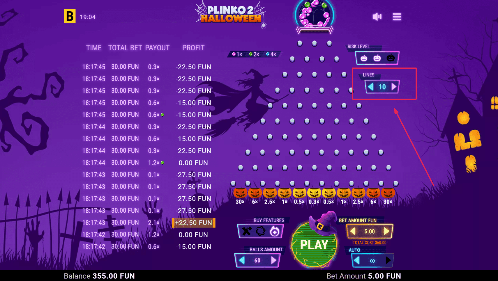 Step 3: Select Number of Lines