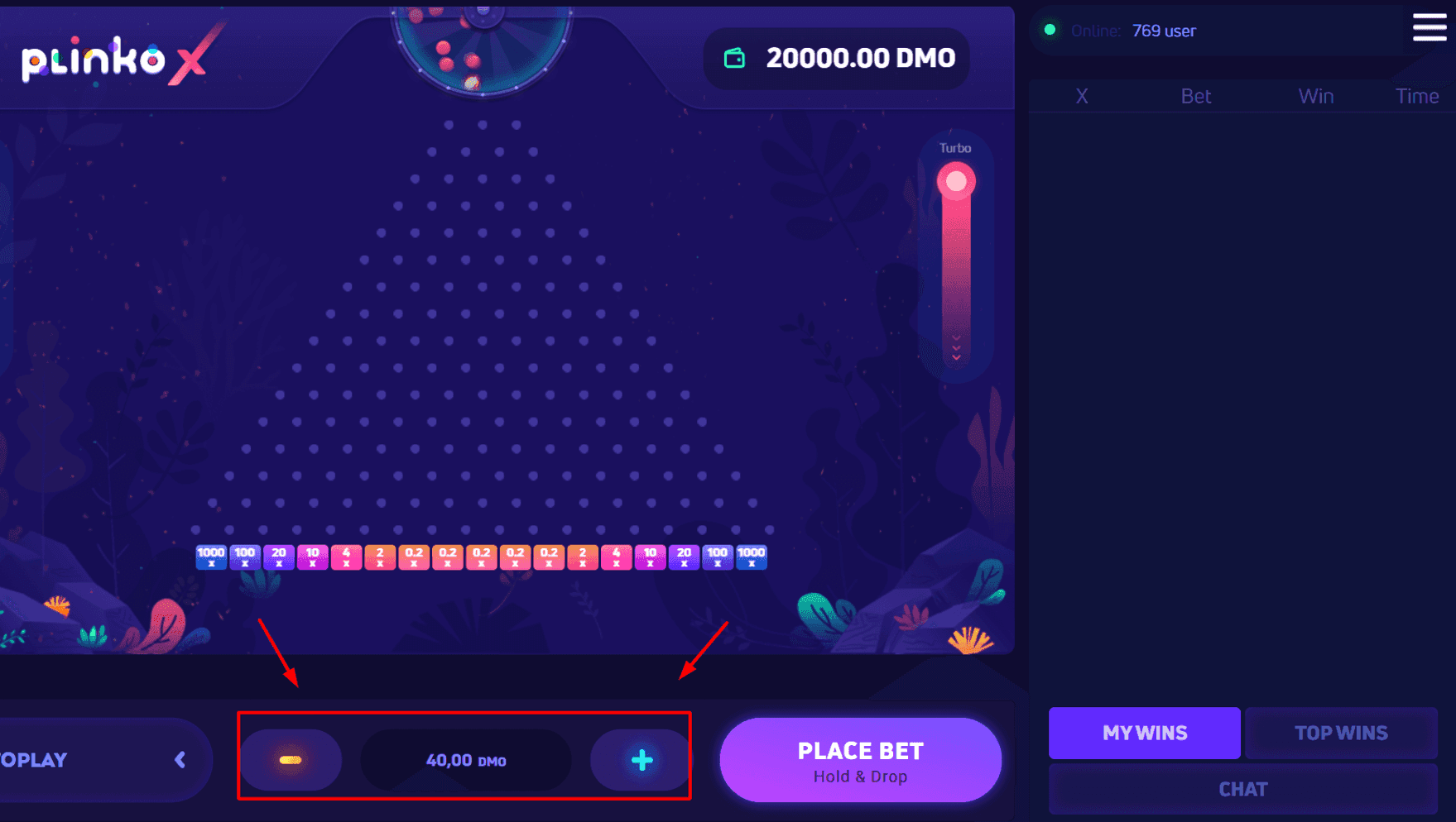 Step 1: Choose Your Bet Size